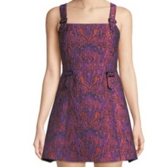 OPENING CEREMONY William Printed Buckle Mini Dress - size 8 - Picture 3 of 11